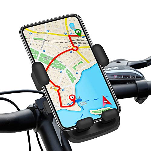 FEYG Soporte Móvil Bicicleta, Universal Soporte Movil Bici Moto Soporte para Teléfono CelularRotación 360 para Accesorios para Bicicletas Compatible con 3,5 a 6,5 Pulgadas Todos