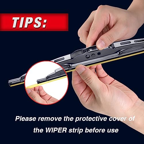 Image of 13 inch+13 inch Windshield Wiper Blades Replacement for Jeep Wrangler TJ 2006 2005 2004 2003 2002 2001 2000 1999 1998 1997 Icexsnow All-Season Wiper Blades For My Car