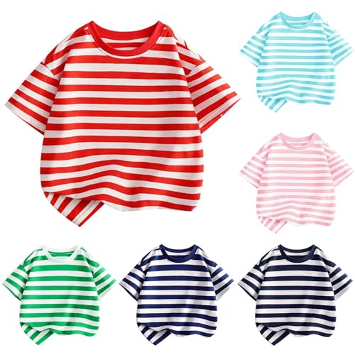 Boys Girls Striped Shirt Short Sleeve T-Shirts Toddler Summer Stripe Tee Top Kids Casual Crew Neck T Shirt Blouse3