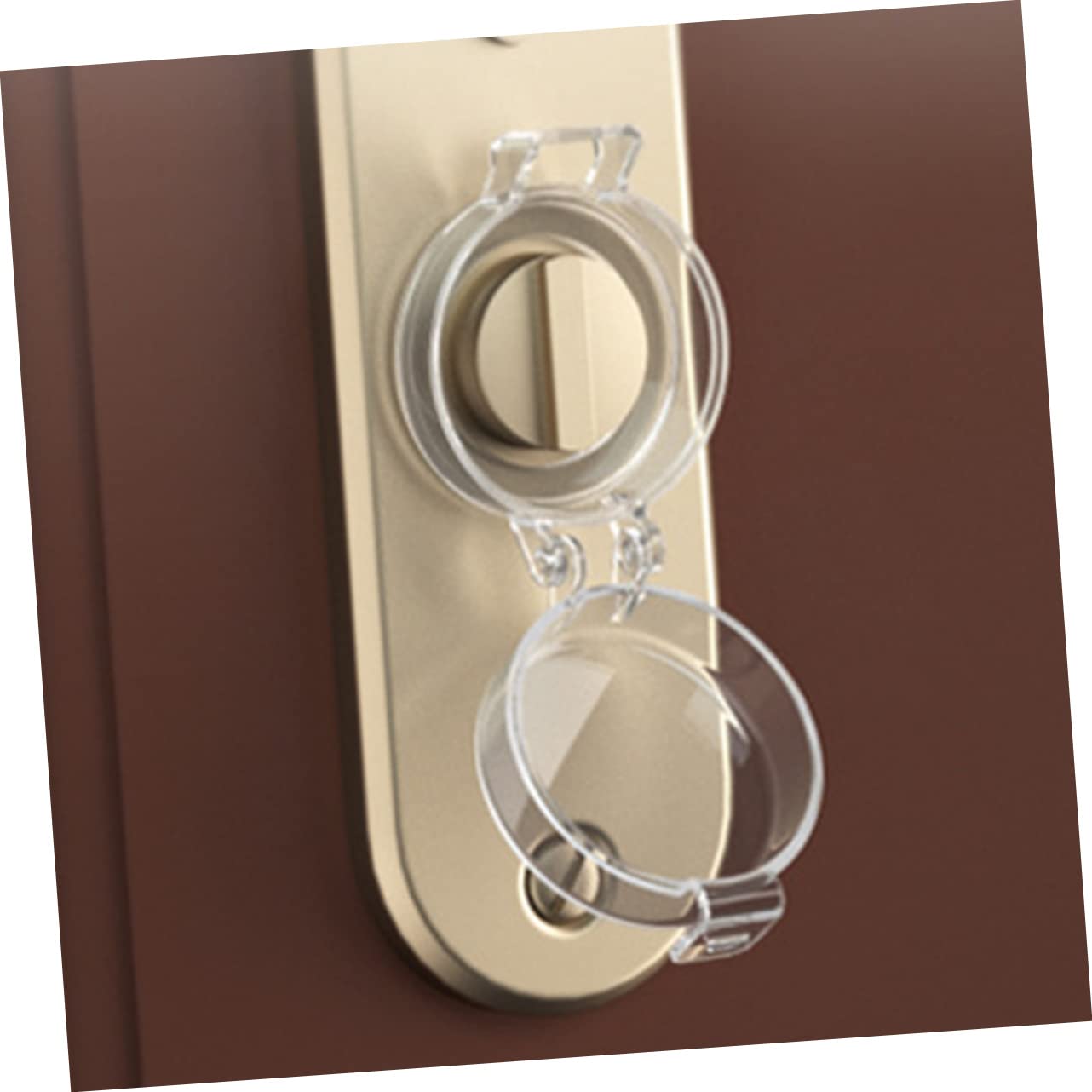 Copertura Di Sicurezza Per Serratura Porta A Prova Di Bambino – Plastica Nera, 5.8x4.5x3.3 Cm, Facile Installazione