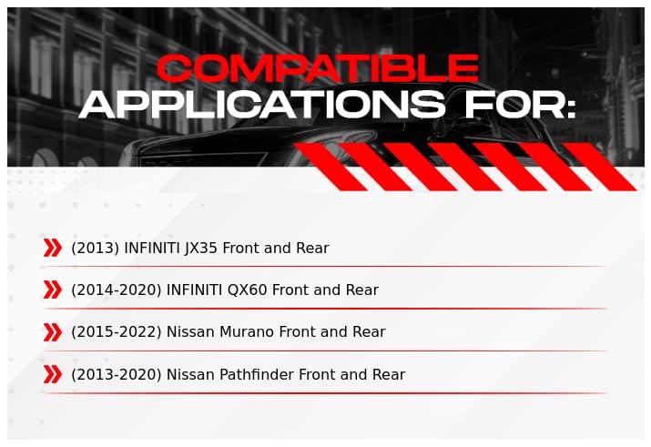 Image of R1 Concepts Front and Rear Brake Kit Fits 2013 INFINITI JX35