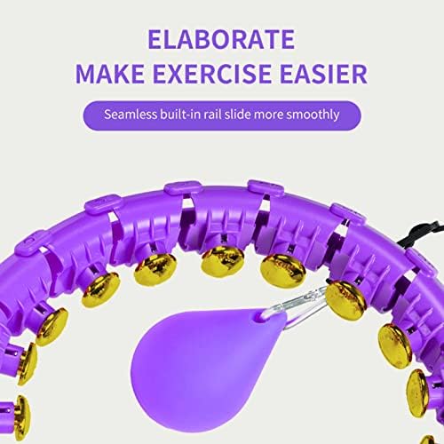 Dumoyi Smart Weighted Fit Hoop for Adults Weight Loss, 24 Detachable Knots, 2 in 1 Adomen Fitness Massage, Great for Adults and Beginners 3 Dumoyi Smart Weighted Fit Hoop for Adults Weight Loss, 24 Detachable Knots, 2 in 1 Adomen Fitness Massage, Great for Adults and Beginners
