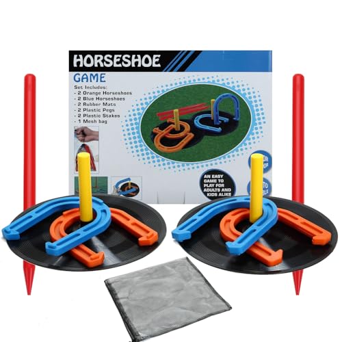 Juego de herraduras de goma para tardes de playa en familia y camping de verano