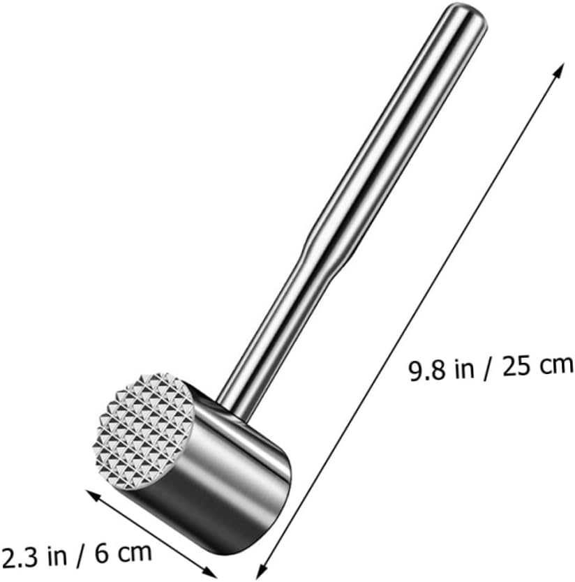 Amosfun Multi Function Meat Mallet Tenderizer Tool Hammer for Kitchen Use Tenderizes Meat and Poultry Without Shredding and Resistant Cooking Essential
