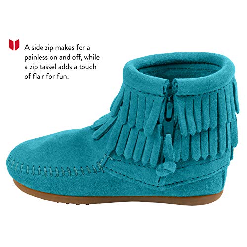 Minnetonka Children's Double Fringe Side Zip Boot3