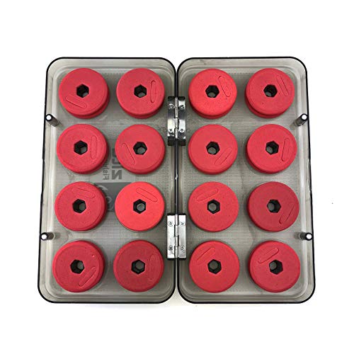 Zite Fishing Vorfach-Aufwickler-Box Angeln - 16 Schaumstoff Schnuraufwickler für Vorfächer & Rigs in Depot-Case – Bild 5