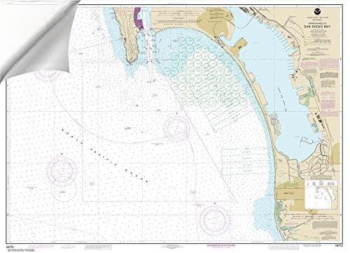 Paradise Cay Publications NOAA Chart 18772: Approaches to San Diego Bay 35.5 x 48.9 (Waterproof)