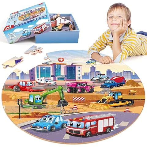 SYNARRY Giant Construction Vehicle Jigsaw Puzzle Cover
