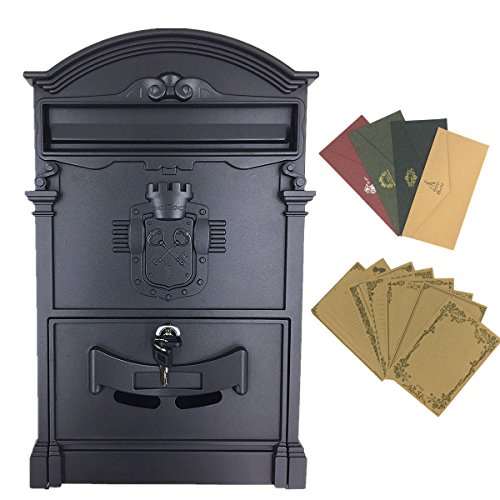 Yahead Outdoor Mailbox Retro Vintage European Aluminum Wall Mounted Mail Box Post Box Secure Letterbox Outside Mailboxe #TOP20