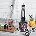 Immersion Blender, Aicok 4-in-1 Hand Blender, Stick Blender with 5 Speed Control, Powerful Hand Mixer Sets Include Chopper, Whisk, No BPA Beaker (800ML), Stainless Steel - Black
