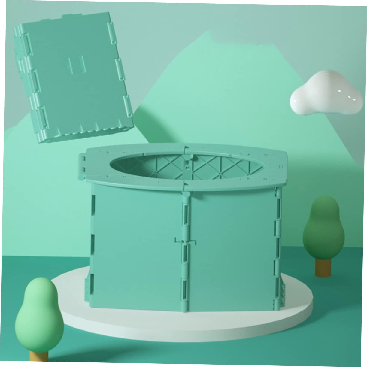 ifundom Folding Toilet for Travel Potty Trainer Car Toilet Padded Seat Portable