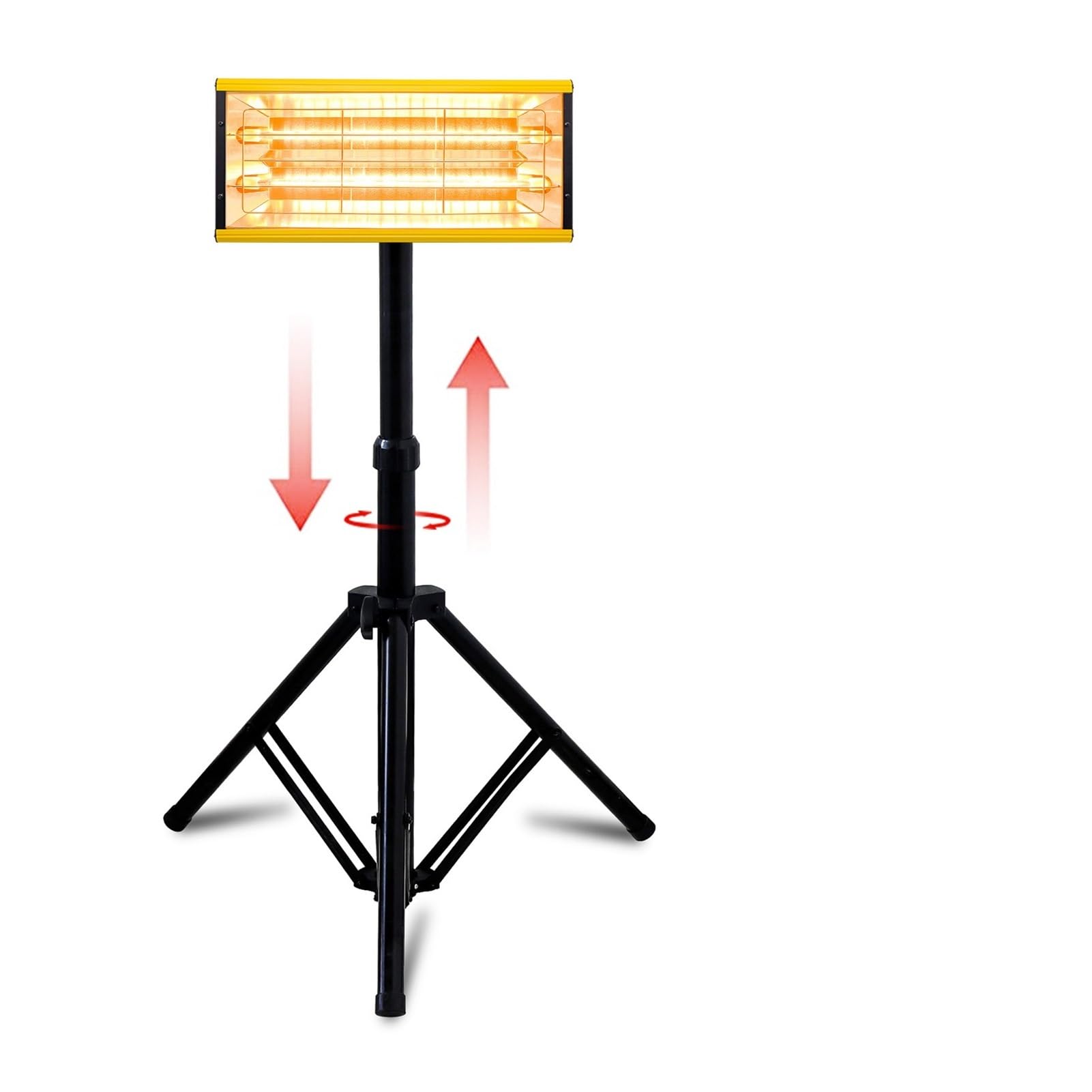 Infrared Paint Lamp, Infrared Paint Curing Lamp 2000W Car Drying Light Shortwave Heater Baking Liftable Bracket