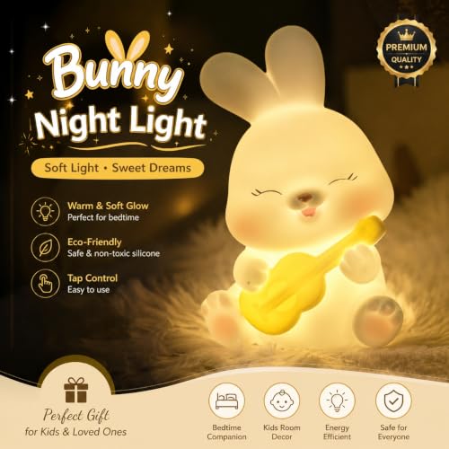 Jamee Cute Bunny Silicone Night Lamp for Kids - Image 4