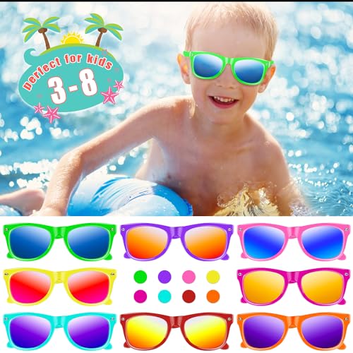 Kids sunglasses bulk,Kids Sunglasses Party Favor with UV400 Protection for Kids, Boys and Girls Age 3-83