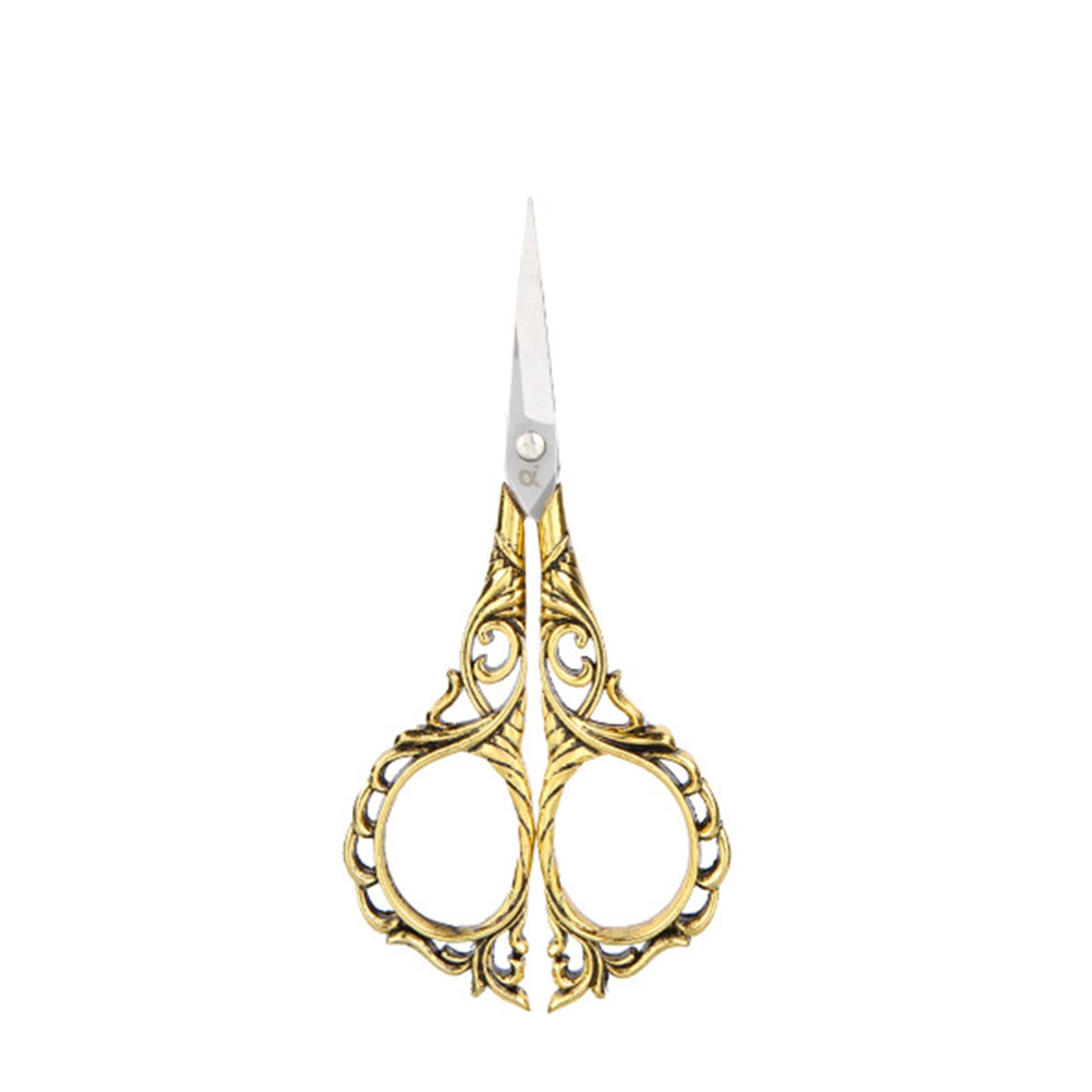 Tsophreniq Embroidery Scissors Multi-functional Stainless Steel Sewing Embroidery Scissors for Women Needleworks Sewing with Cover for Fabric Cutting Vintage with Case