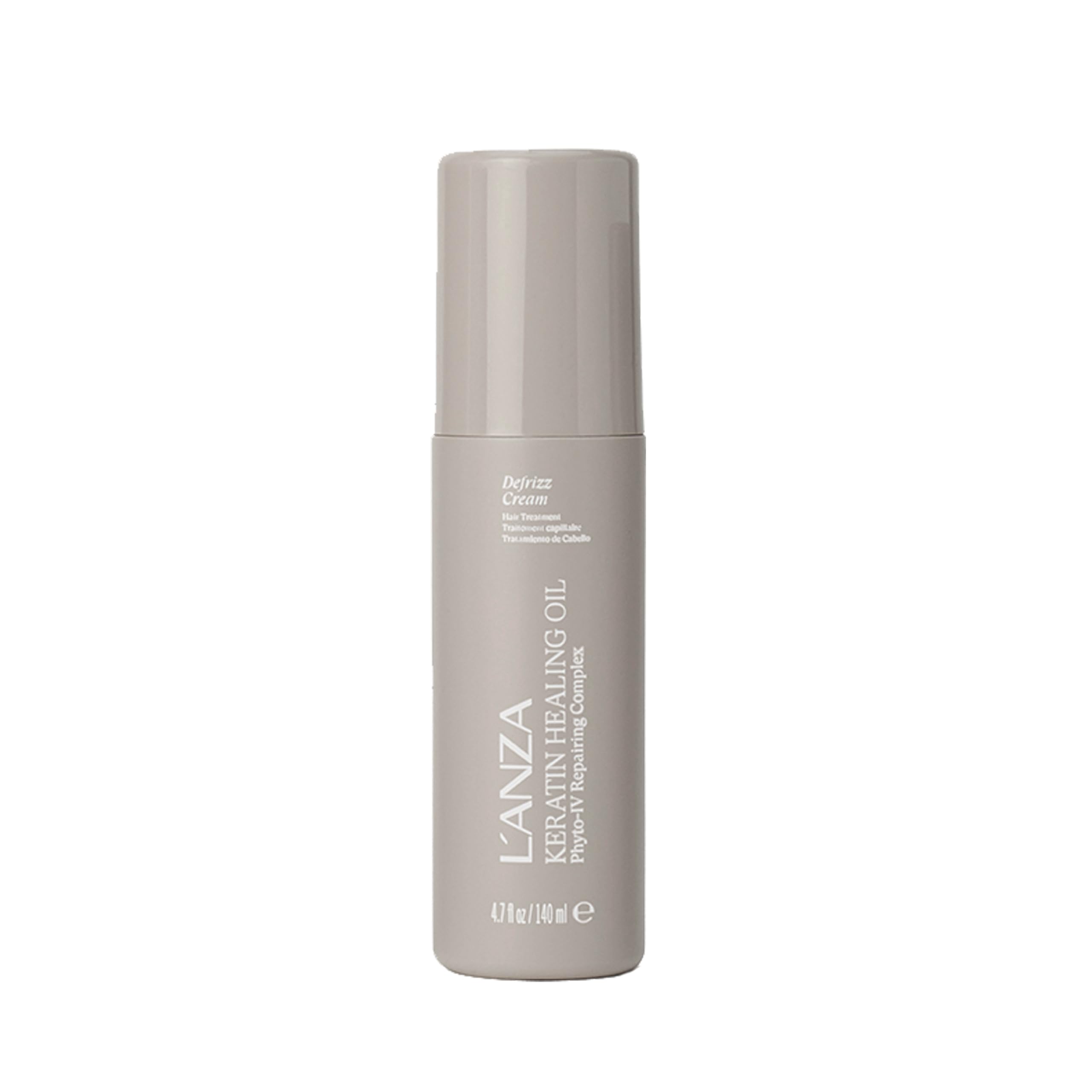 L’ANZA Keratin Healing Oil De-frizz Cream, For a Shiny Finishing and a Long-lasting Look, With Triple UV and Heat Protection, Suitable For All Hair Types, Travel-size (4.7 Fl Oz)