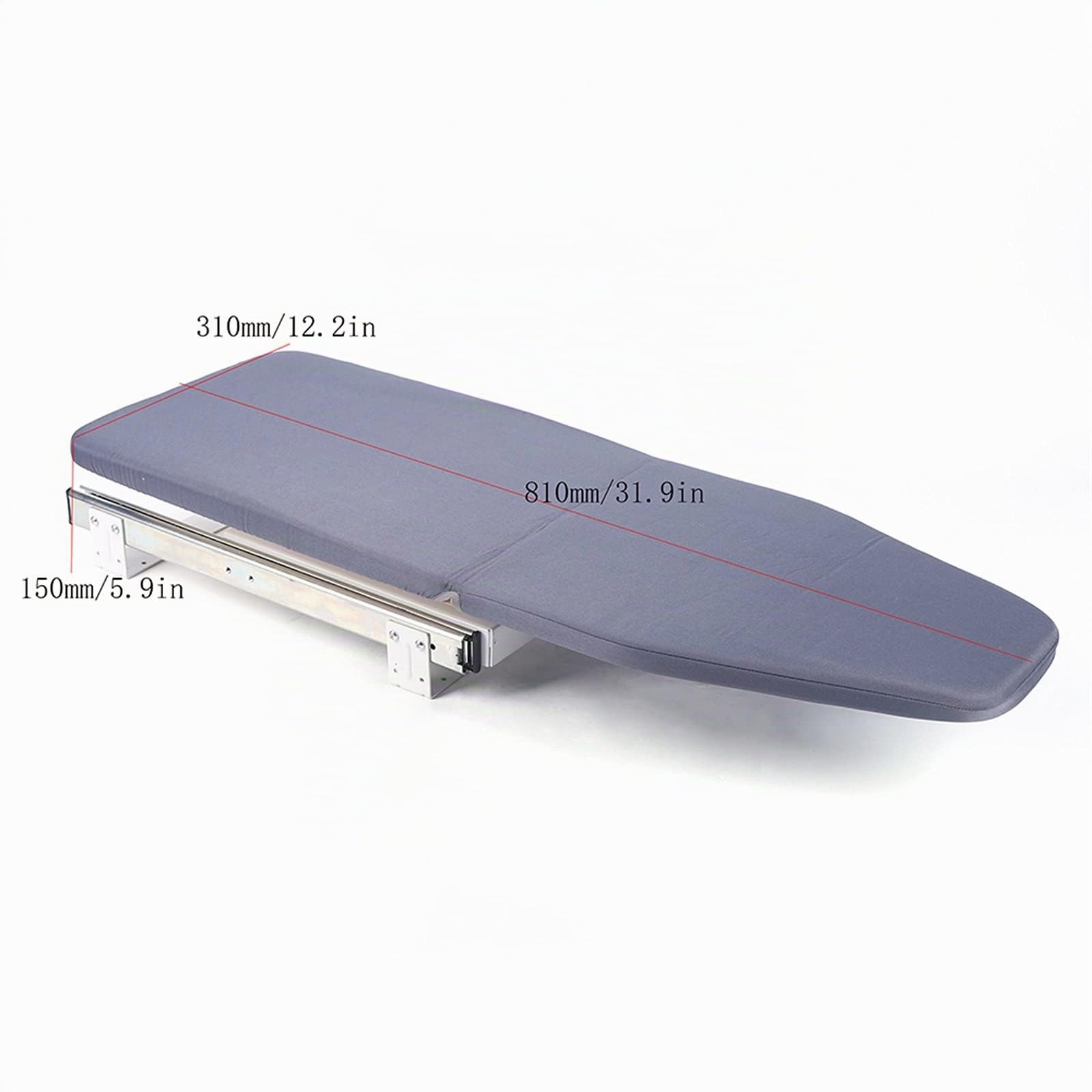 Tabla de planchar extensible a 180 grados, tabla de planchar plegable, 80 x 31 x 15 cm, tabla de planchar retráctil, tabla de planchar pequeña para casa, armario