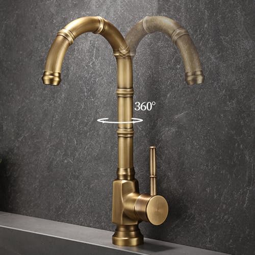 Robinet d'évier rétro pour petit espace : mitigeur eau simple froide rotatif - 6