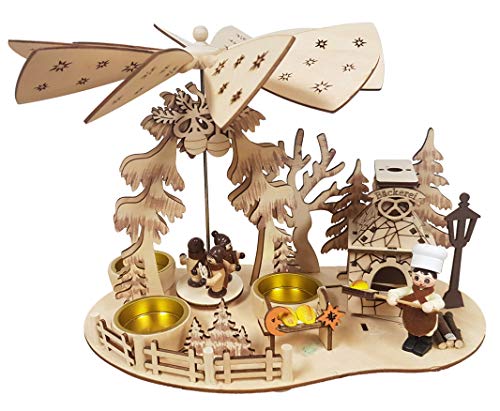 Pyramide mit Räucherhaus BÄCKEREI - XL 32 cm - wunderschöne...