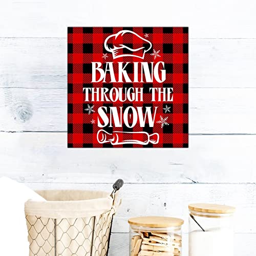 Plaque bois Baking Through The Snow cadeau décoration maison - 6