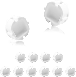 HJIAMA Tapa Enchufes 12 Piezas, Silicona Tapa del Zócalo, Blanca, Antigolpes, Estilo Dibujos Animados, Protector Enchufe, para el Hogar, Hotel, Apartamento