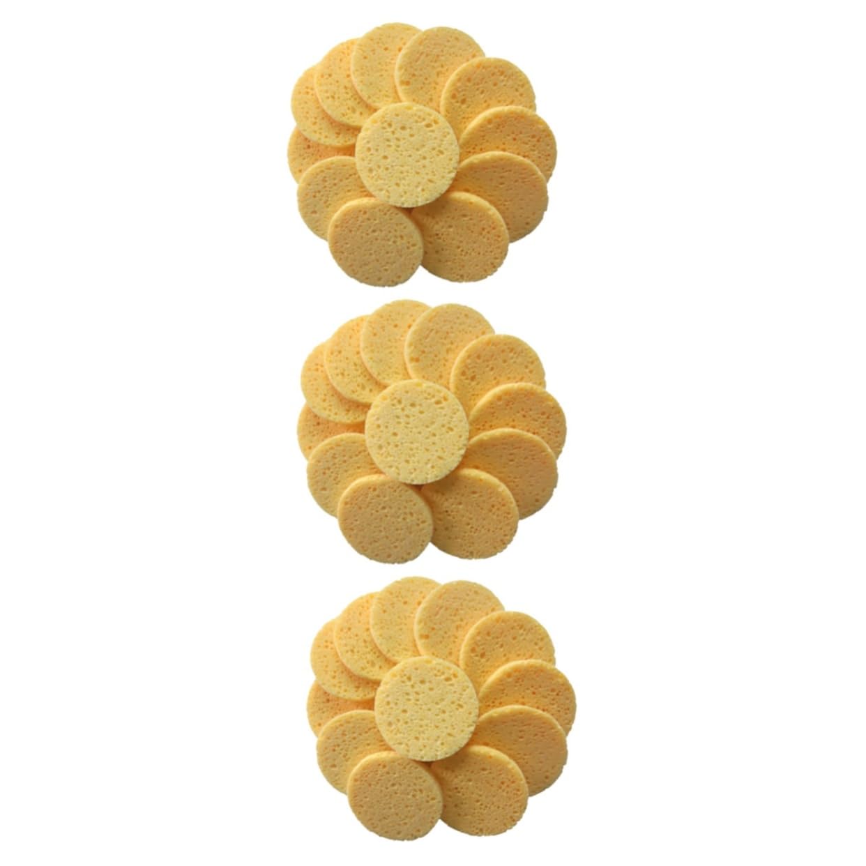 3 Set Di Dischetti Struccanti in Cotone Delicati Per La Pulizia Del Viso Per La Rimozione Del Trucco Sicuri Per Rotondi 70x8 Mm 100 Dischetti 20 Pezzi*3