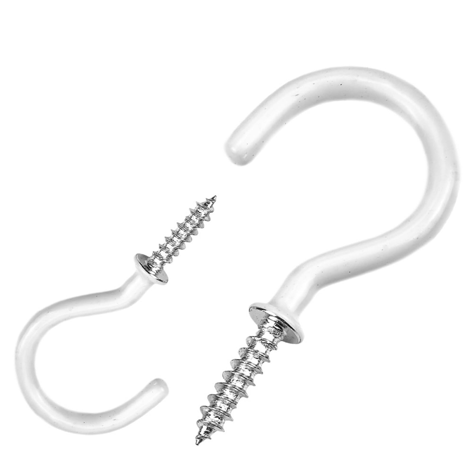 Ganci da parete a vite, Confezione di ganci a vite bianchi da 50 misure multiple for uso interno ed esterno(2 inch)