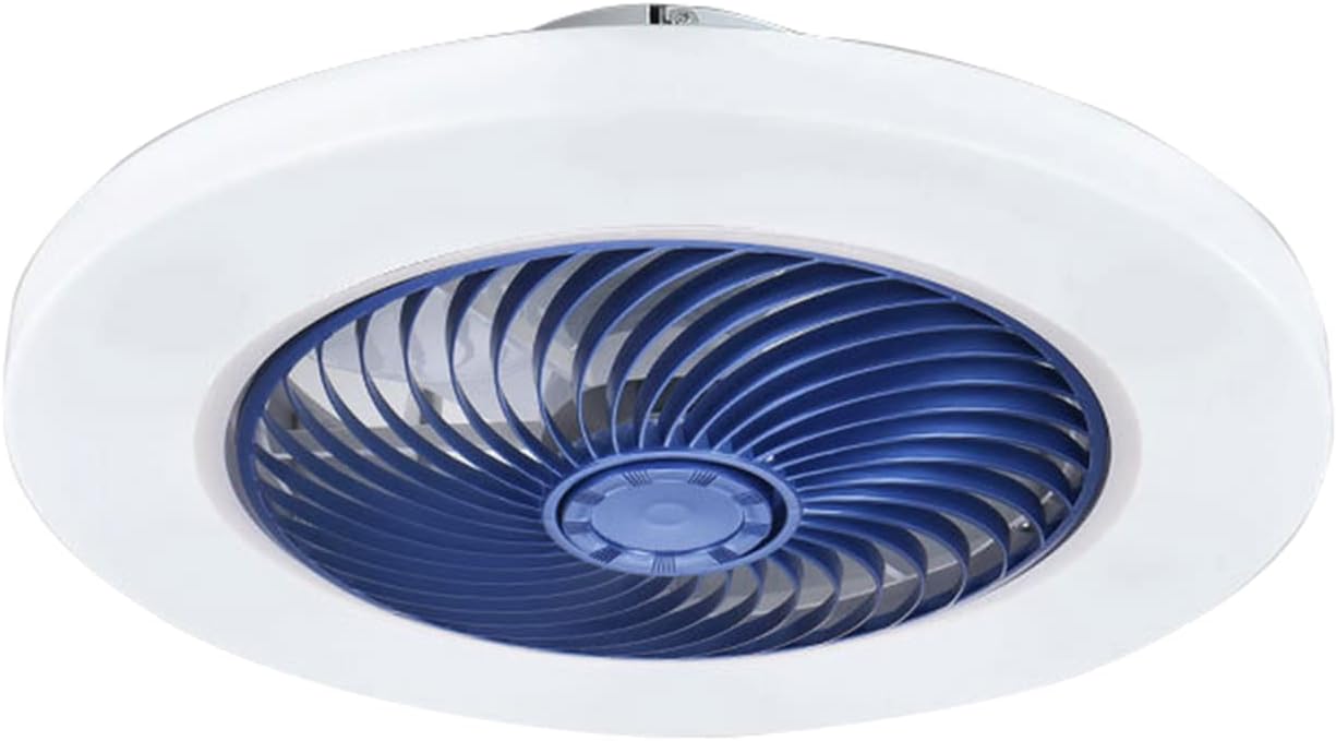 YUEGOO Ceiling Fans with Lamps,Ceiling Fan with Led Light,Ultra-Thin Ceiling Fans with Lamps,Remote Control Dimmable,Adjustable Wind 3-Speed,Low Noise Fan Lighting for Living Room,Dining Room/Blue/45C