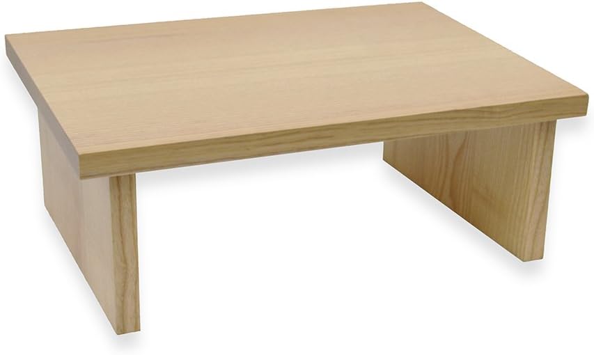 Yoga Studio Meditation Bench - 46 x 18 x 32 cm Pine Wood Fixed Legged Meditation Stool. Yoga Props