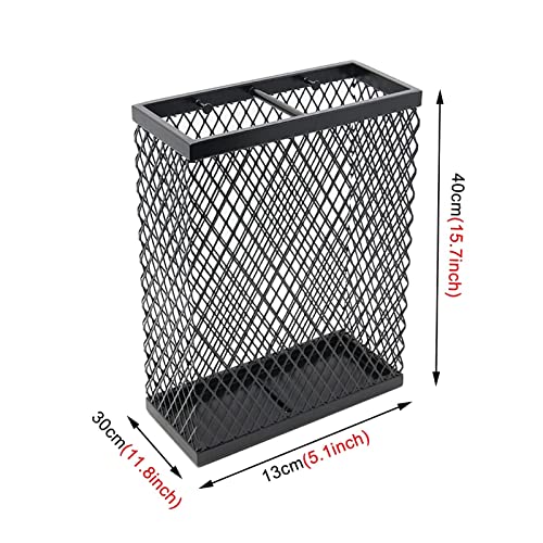 Porte-parapluie élégant avec plateau d'égouttement et 2 crochets – Support fonctionnel pour couloir, entrée, maison et bureau – Design compact idéal pour tout décor
