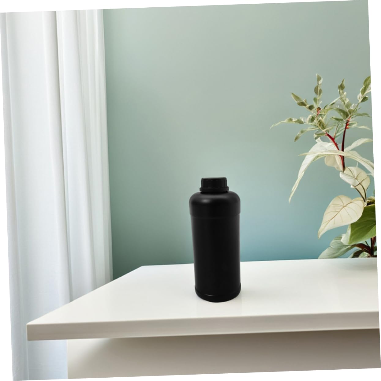 Botellas de Plástico 1000ml Negras, Frascos de Laboratorio para Muestras