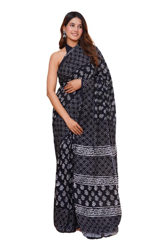 Shivanya Handicrafts Hand Block Printed Women Mulmul Cotton Sarees for Women With Blouse Piece 1800 Shivanya Handicrafts Hand Block Printed Women Mulmul Cotton Sarees for Women With Blouse Piece 1800