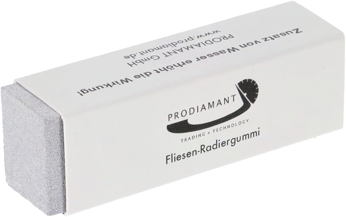 PRODIAMANT Schmutzradierer – effektive, chemiefreie Reinigung für Fliesen, Fugen, Naturstein & Sanitärkeramik – entfernt Rost, Metallabrieb und hartnäckige Ablagerungen