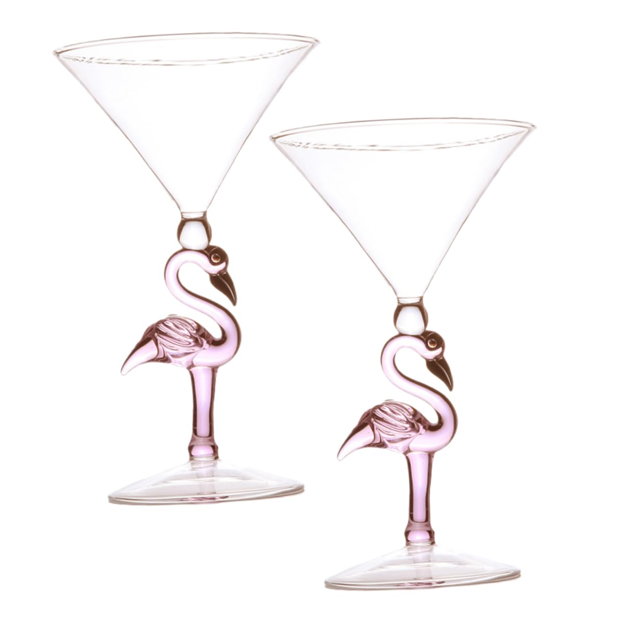 Grands verres à vin flamingo élégants HEMOTON - Lot de 2