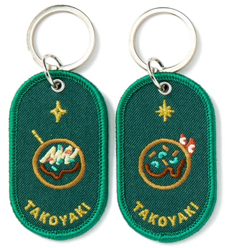[͏o] L[z_[ 2/8 PAIR KEY RING sFAVORITE FOOD seriest LOVE TAKOYAKI one