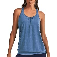 Beyove Workout Tops for Women Yoga Tank Top Loose Fit Racerback Tops Sleeveless Round Neck Athletic Tank Top