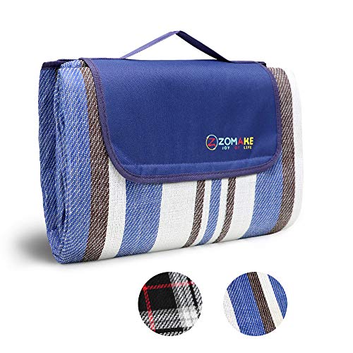 ZOMAKE Picnic Blanket with Waterproof Backing Extra Large Washable Beach Mat for Outdoor