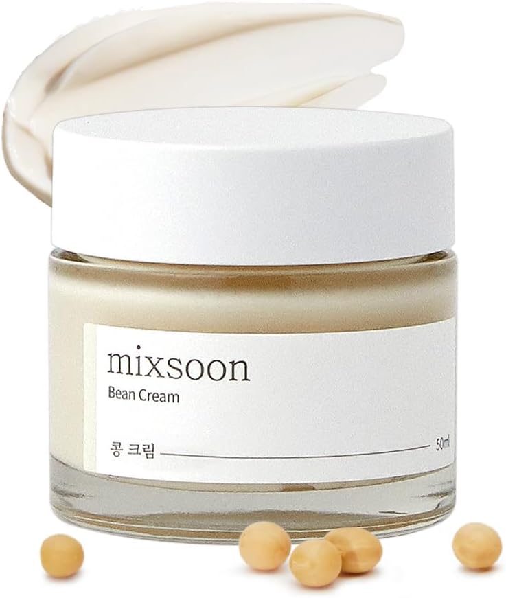 mixsoon Bean Cream - Nourishing Fermented Soy Moisturizer for Smooth Texture & Pore Care, Long-Lasting Soothing Hydration for a Radiant, Balanced Glow, 50ml