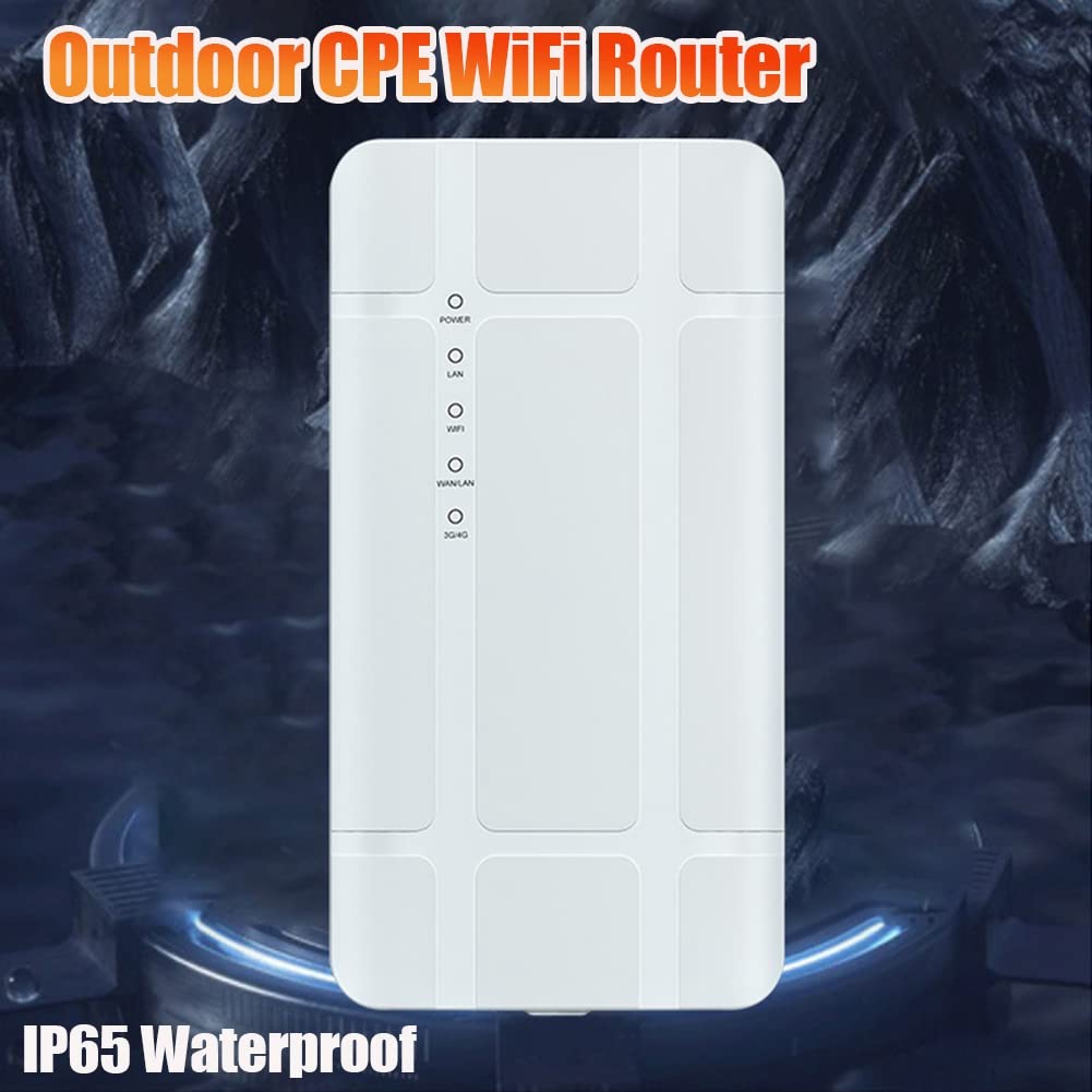 Router WiFi CPE Esterno 4G Router Wireless 300M IP65 Supporto Bridge Wireless Impermeabile Gestione Remota (Spina UE)