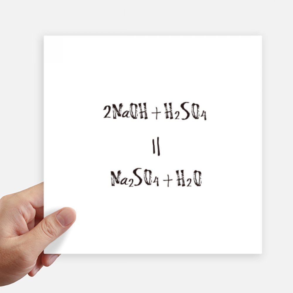 Decal chimie multicolore 20 cm pack de 4 autocollants carrés de science