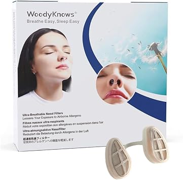 Ultra-Breathable Nasal Filters, Seasonal and dust Allergies aid Trial, Narrow, S/M/L/XL