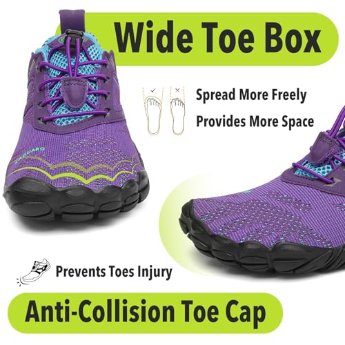 Image of SAGUARO Womens Mens Barefoot Shoes Minimalist Trail Runner Wide Toe Box Zero Drop Outdoor Cross Training Shoe