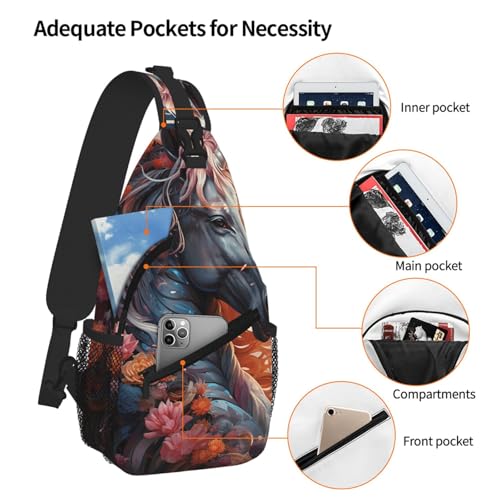 Morrales Crossbody Sling Backpack para mujer y hombre miniatura 4