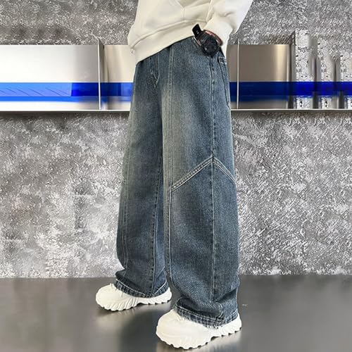 Boys Casual Loose Trousers Stretchy Waist Elegant Wide Leg Pants for Kids Daily Outdoor Wear3