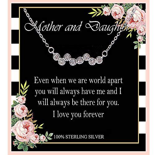 Mother and Daughter Necklace, Sterling Silver Necklace, Mom Necklaces for women, Mom and Daughter Necklace, Mother Daughter Jewelry, Mother Daughter Necklace, Mother's Day Gift, Birthday Gifts