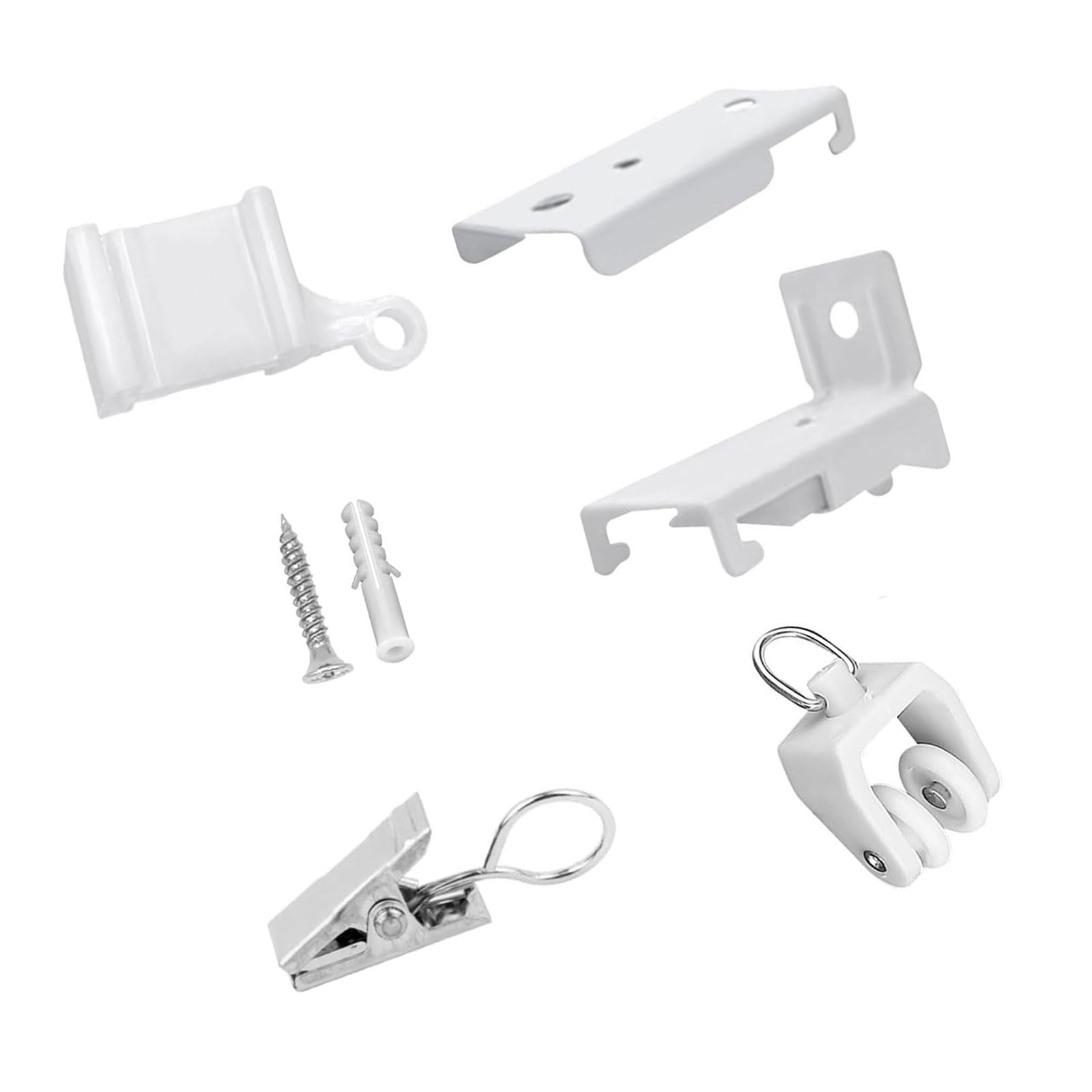 Ceiling Curtain Track Accessories Flexible Mounting Hardware Bendable Rails Room Divider Adjustable Curtain Rails Assembly Bendable Hardware Set