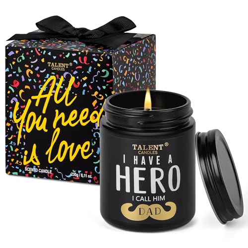 Scented Candle for Dad | Father's Day Gifts | Perfect Home Décor Gift Elegant Gift for Dad from Daughter Son Kids | 8.4oz Candle Jars | Lavender Cedarwood