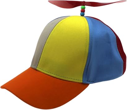 Propeller Cap Fun Adjustable Sun Hat Outdoor Activities And Fancy Dress Events Outdoor Fancy Dress Costume Headwear Adjustable Or Casual Helicopter, Adult Red Propeller