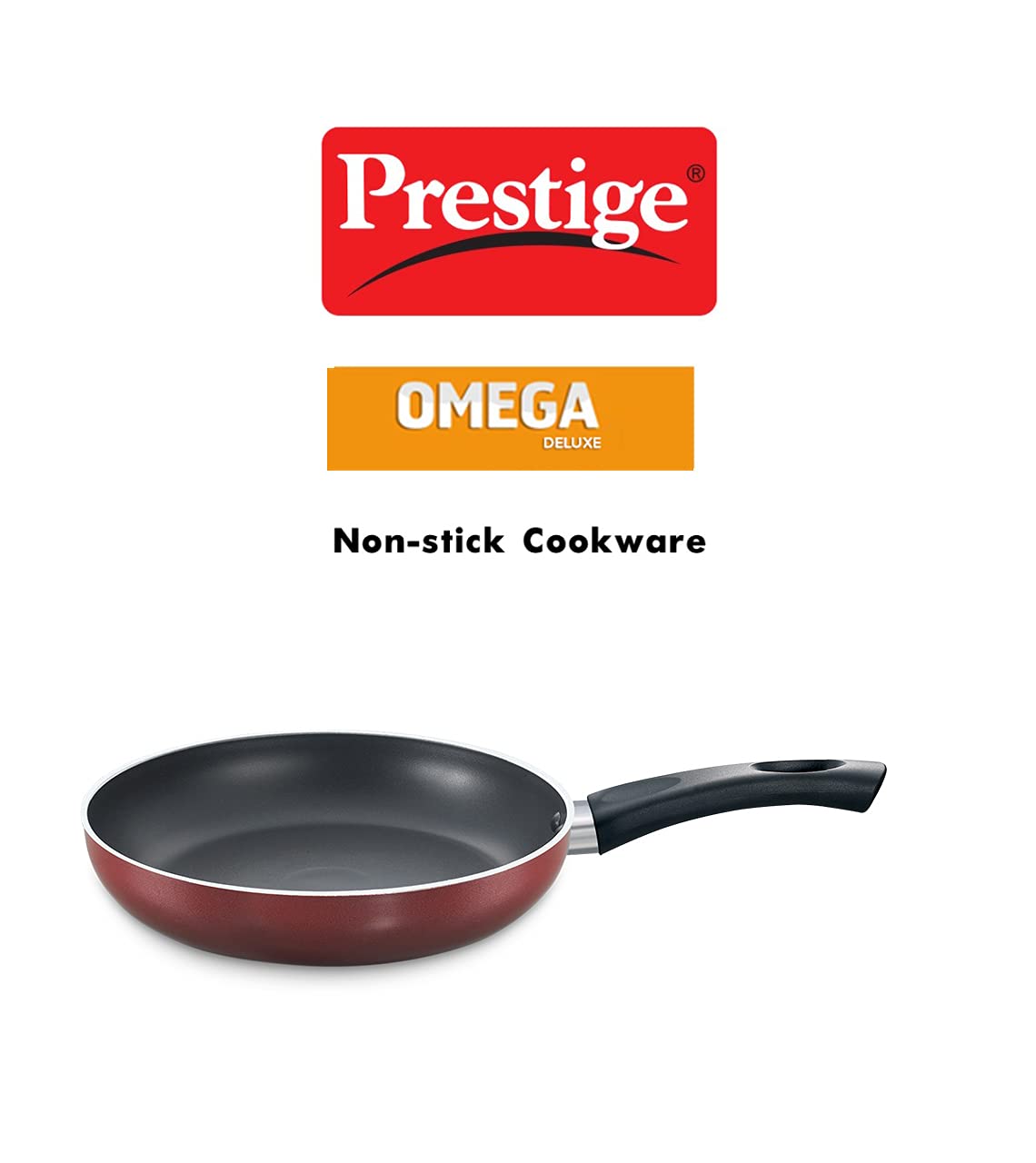 Prestige TTK OMG DLX Sleeve Induction Base Non-Stick Aluminium Fry Pan, 26cm, Red 3