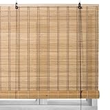 LOLAhome - Persiana Estor Enrollable de bambú Natural de Estilo rústico para Dar Sombra, 140X180 CM)